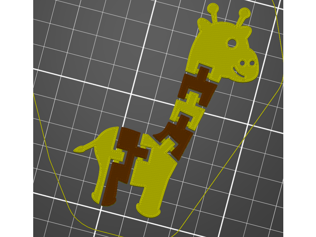 esnek zürafa renkli 3D print model - Mito3D