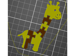 flexi girafa multicolorido flex 3d print model - Mito3D