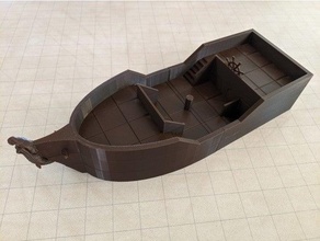 simple custom dnd small sailing boat 3d print model - Mito3D