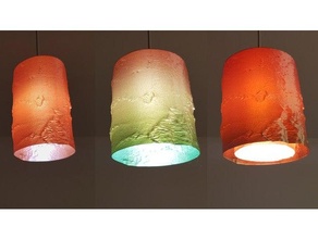 Real Birke Baum Textur angewendet Lampe Schatten Topf 3d Scan Blumentopf Lampenschirm Vase 3d print model - Mito3D