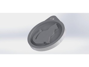 gato chaveiro 2d arte suporte zangão chave logotipo 3d print model - Mito3D