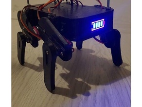 zibidi open source quapruped robot arduino diy quadruped 3d print model - Mito3D
