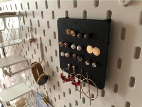 ikea skadis earring holder organizer earrings 3d print model - Mito3D