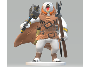 filgar fishclaw bearfolk barbaro congelato nord dungeon draghi 3d print model - Mito3D