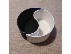 Blume Topf ying Yang Vase 3d print model - Mito3D