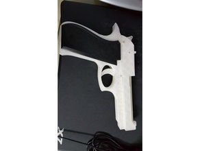 blowback toy gun m9 inspired beretta 92 pistol recoil replica toys 3d print model - Mito3D