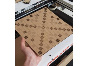 scrabble board laser cut boardgame lasercut 3d print model - Mito3D