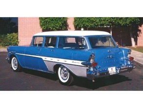 pontiac safari station wagon 1957 1954 1955 1956 1958 1959 1960 50s 60s american car sedan 3d print model - Mito3D