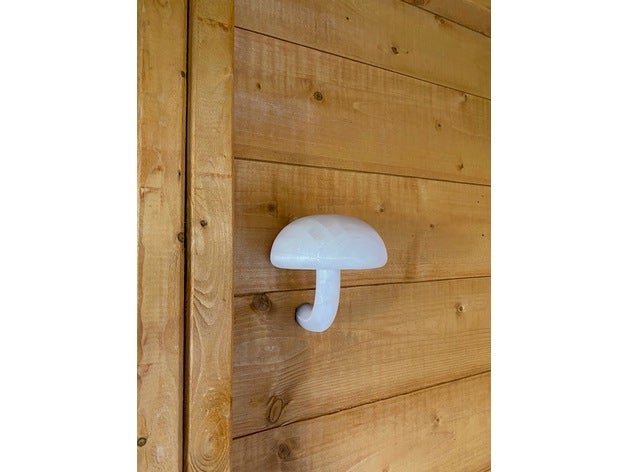 wall mushroom - supports needed fairy garden gnome shelf hanger mounted 3D print model - Mito3D