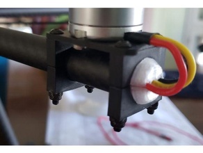16mm carbon fiber tube grommet brushless motors - quad motor wire management wiring harness 3d print model - Mito3D