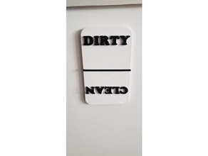 Lave vaisselle aimant étiquette mag 3d print model - Mito3D