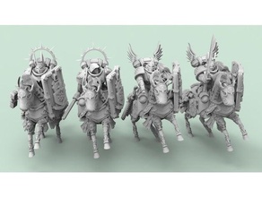angelic knights 40k angel astartes atlanforge dark horseman knight marine rider space warhammer 3d print model - Mito3D