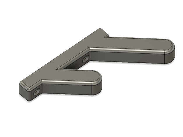 robust Mantel Hangner Haken Mauer Aufhänger 3D print model - Mito3D