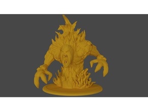 élémentaire pyros dd démon dnd Hercule miniature Titan 3d print model - Mito3D