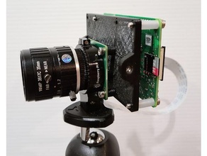 framboise pi 4 montage assiette haute qualité caméra support rpi 3d print model - Mito3D