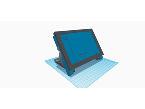 raspberry pi4 mini 7inch display stand electronics lcd case pi rasberry rpi4 3d print model - Mito3D