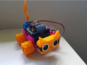 bunny cat head smars robot education rabbit robotics addon modular 3d print model - Mito3D