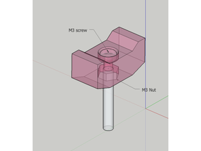 thumbscrew adapter 3d print model - Mito3D