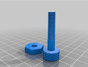 functional threaded m6 screw 3d print model - Mito3D