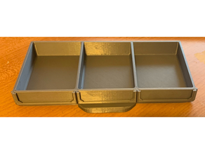 drawer-2x1x1 compartments 3d print model - Mito3D