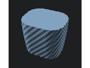 wavy container - vase mode parametric 3d print model - Mito3D
