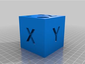 calibration cube hole size 3d print model - Mito3D