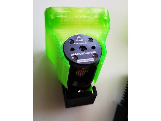 continuar hotend 40mm fanducto acortar ventilador conducto 3D print model - Mito3D