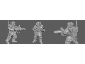 seguro parentesco melter cannon cadian imperial Guardia kasrkin 3d print model - Mito3D