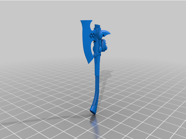 spazio elfo assi grande ragazzo spirito robot aeldari ascia craftworld eldar mischia arma warhammer 40k signore degli spettri 3D print model - Mito3D