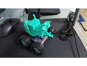 monstro máquina chama carro desenho animado personagem fofa dinossauro crianças brinquedo brinquedos caminhão nickelodeon rodas 3d print model - Mito3D