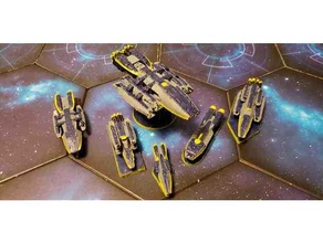 twilight imperium federation sol custom ships boardgame model scifi spaceship 3d print model - Mito3D