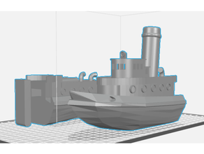 océan remorqueur bateau miniature 3d print model - Mito3D