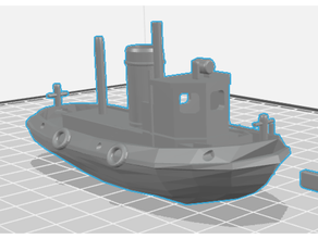 mini 1 87 rebocador barco miniatura modelo navio puxão 3d print model - Mito3D
