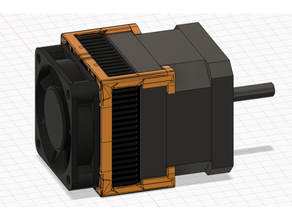 nema 17 Kühlkörper Ventilator Adapter montieren nema17 3d print model - Mito3D