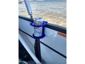 pontoon boat clip cup holder 3d print model - Mito3D