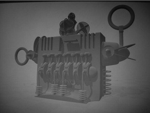 bloquer tête Robby machine étape 1 principale Cadre base interdit planète robot Robothut 3d print model - Mito3D