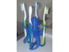 octopus toothbrush holder 3d print model - Mito3D