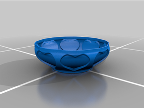 heartbowl bowl candy dish heart valentine 3d print model - Mito3D
