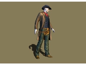 cowboy ragazzo carattere capi abbigliamento compagno compagni figurine tipo umano individuale maschio uomo miniature persona revolver occidentale westworld selvaggio 3d print model - Mito3D