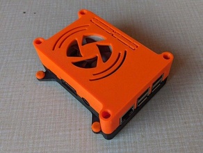 frambuesa pi 3 b+ caso funda vesa montar interno ventilador 40mm enfriamiento raspberrypi 3d print model - Mito3D
