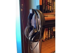 headphone bracket bookshelf 3d print model - Mito3D