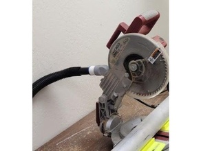 chicago tools compound mitre craftsman vacuum adapter 3d print model - Mito3D