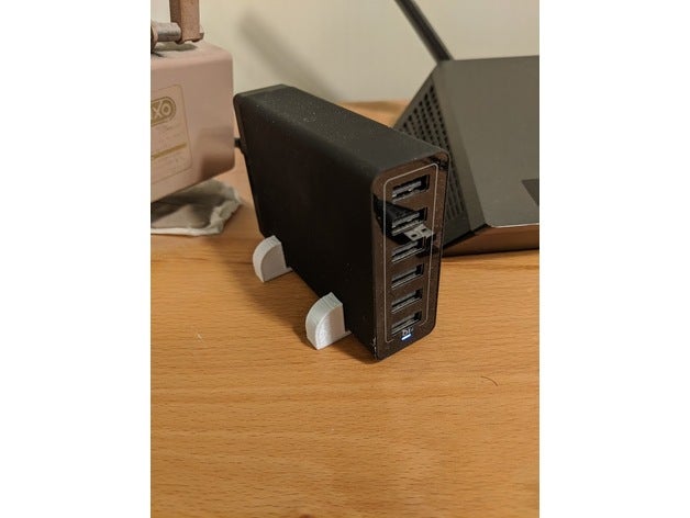 anker usb wall charger stand bracket 3D print model - Mito3D