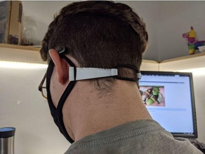 orecchio risparmiatore capelli cravatta maschera coronavirus corona virus covid 19 earsaver estensione 3d print model - Mito3D