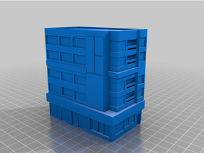 remix corner building - update american mecha buildings 3d print model - Mito3D