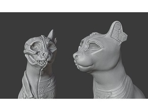 jc Schrodinger gayer anderson gato museo escultura prueba impresión 3d print model - Mito3D