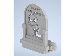 Halloween bougie chauffe plat titulaire soutien cauchemar 3d print model - Mito3D