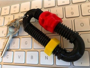 Schlüssel Kette modifizierbar fob Schlüsselbund 3d print model - Mito3D