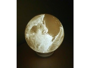 santa snow globe 3d print model - Mito3D
