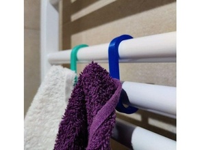 towel hook gancho para toalla radiador radiator 3d print model - Mito3D